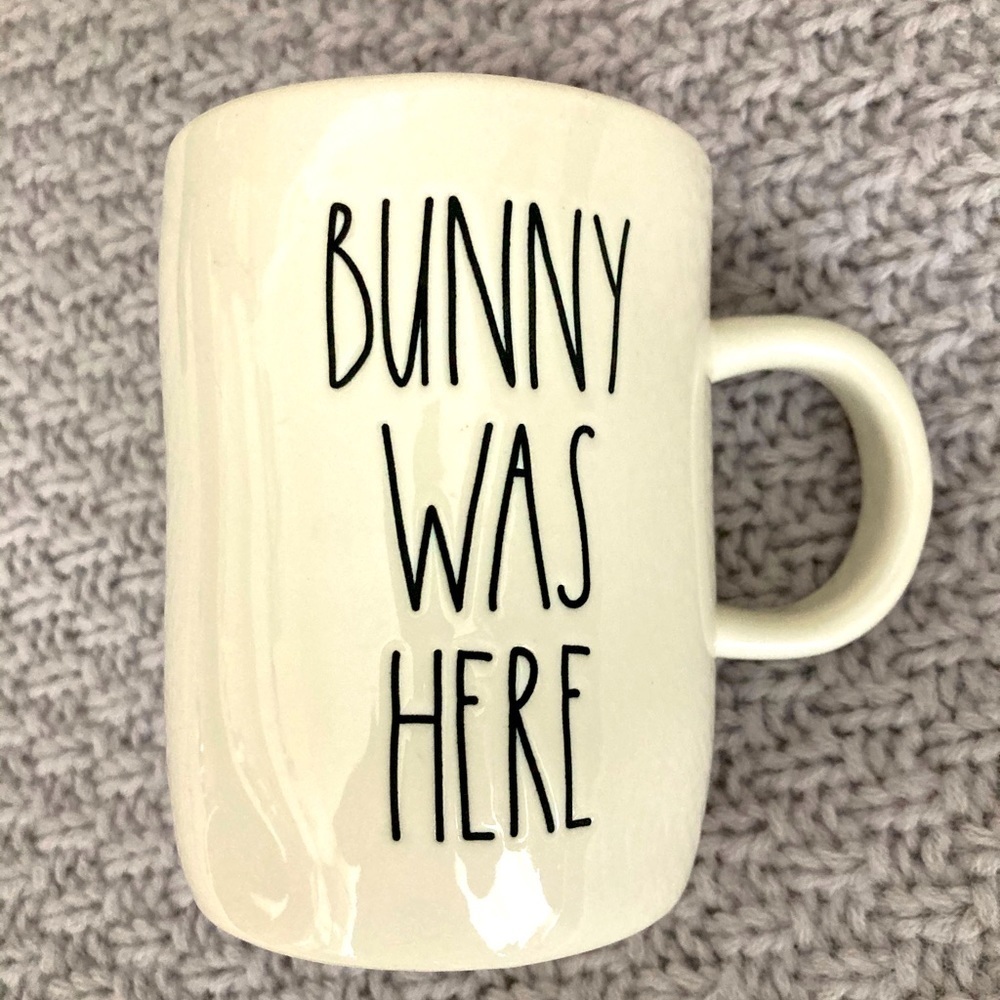 RAE DUNN BUNNY WAS HERE Mug